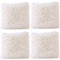 JOTOM Flauschig Kissenbezug Plüsch Dekokissen Süß Sofakissen Kuschelkissen Bezug Moderne Kissenhülle 4er Set 45x 45cm Beige