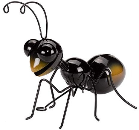 Garden Mile Hanging Garden Ornaments Outdoor Metal Wall Art Ant Ornament Wall Clinger Weatherproof Hanger Decoration Insect Sculpture Wall Art For Garden Ideal For Fences Walls Sheds Etc