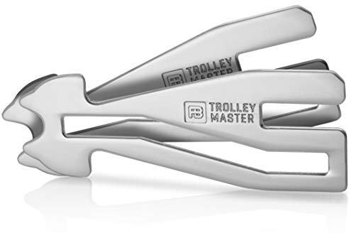 2 FABACH Trolley Master Einkaufswagenlöser für Einkaufswagen - Öffnet Frontlader- und Seitenschubfachsysteme - Abziehbarer Einkaufswagenchip Einkaufs-Chip Schlüsselanhänger aus Metall