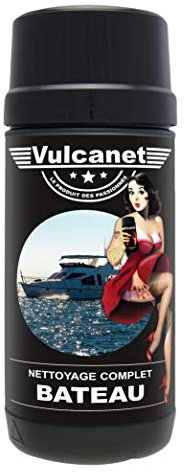 Vulcanet Nettoyant Non Polluant Sans Eau Pour Bateau + Microfibre + Pinceau + Kit Voyage Inclus - Dégraisse Protège Remet À Neuf - Encombrement mini - Transportable Partout, 80 Unités