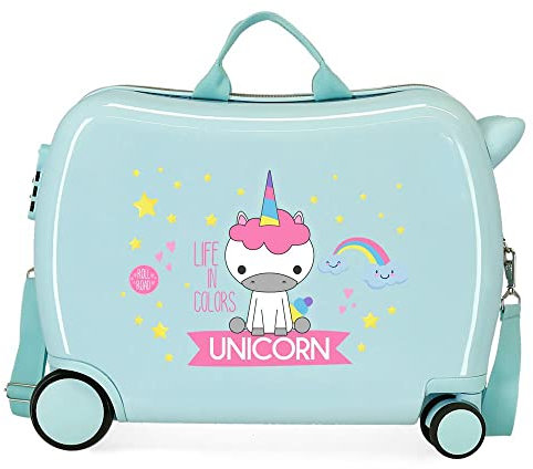 Roll Road Little Me Kinder-Koffer Grün 50x38x20 cms Hartschalen ABS Kombinationsschloss 34L 2,1Kgs 4 Räder Handgepäck