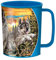 3D LiveLife Gobelet - Saut des Loups de Deluxebase. Gobelet Art Lenticulaire Loup 3D. Gobelets en plastique de 300 ml enfants illustrations originales licence artiste renommé Steven Michael Gardner