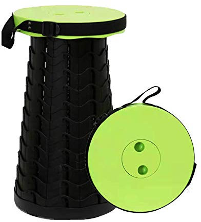 Deer's Life Portable Telescoping Folding Stool, Collapsible Retractable Camping Lightweight Simple Compact Seat Stools for Adults Fishing Garden Travel Hiking Golf