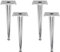 Geesatis Coffee Table Legs 10 inch / 250 mm Nickel Brushed Finished Cabinet Closet Furniture Feet Round Tall Sleek Tapered for Desk Decoration, with Mounting Screws, Silver & Straight, 4 Pack