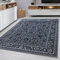 Modern Carpet Runners Rugs Bedroom - Floral Patterned Low Pile Traditional Oriental Rug for Living Room (Grey - 0210, 120 x 170 cm (4 ft x 5 ft 6 in))