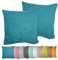 Moon Luxury Doppelpack Kissenhülle in Struktur-Optik Chenille garngefärbt 2 x (türkis, Kissenbezug 30x50 cm)