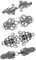 4 Stücke Vintage Kragen Kleid Clips, Retro Strickjacke Kragen Clips, Metall Strickjacke Clip, Blatt Silber Pullover Clips für Frauen Mädchen Tragen