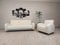 Quattro Meble Echtleder Sofagarnitur Mediolan 3 er aufklappbar Couch mit Schlaffunktion + Sessel Ledersofa Echt Leder Couchgarnitur reinweiß Möbel Set große Farbauswahl !!!!