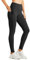 WILLIT Fleece gefütterte Leggings Damen Wasserbeständig Thermohose warme Winterhosen Yogahose Laufhose Strumpfhosen Hohe Taille Schwarz XL