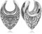 Vankula Ohr Tunnel Flesh Plug Saddles Hohl Edelstahl für Gestreckte Expander Ohrpiercing 16mm(5/8) Silber