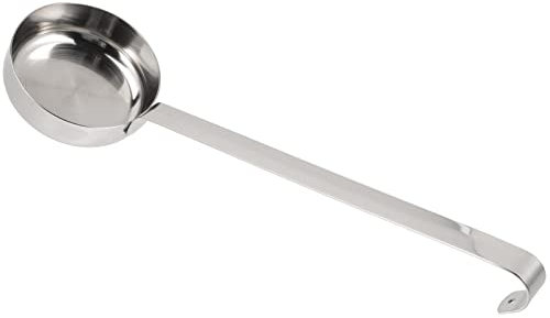 Alipis Portionneur de Nourriture en Acier Inoxydable Cuillères à Sauce de Cuisine Mesure à Fond Plat Cuillère à Soupe Louche Ustensiles de Cuisine pour Le Café Soupe Sauce à Pizza