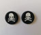 Lot de 2 capuchons en silicone pour manette de PS3, PS4, Xbox 360, Xbox One et Xbox Series X S (crânes blancs)