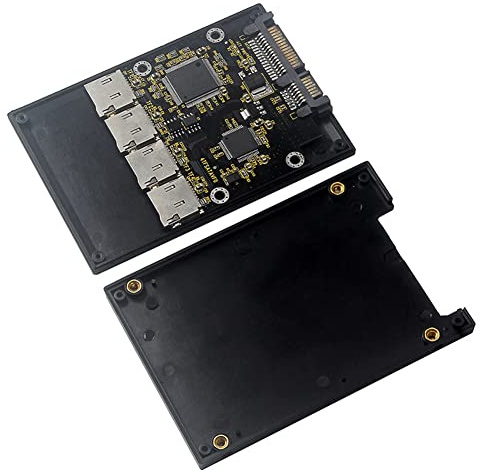 Zunedhys 6,3 cm (2,5 ) 4 TF auf SATA Adapterkarte, Selbstgemachtes SSD Solid State Drive, für -SD auf SATA Group RAID Karte