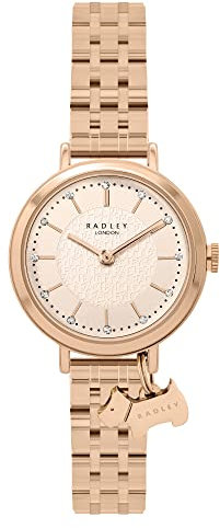 RADLEY Ladies Selby Street Rose Gold Stainless Steel Link Bracelet Analogue Watch RY4622