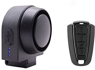 Maizoon Anti-Diebstahl-Fahrrad-Alarm Hupe wasserdicht Einbrecher Alarm laut Glocke mit Fernbedienung 3 Empfindlichkeit einstellbar Scooter Mountainbike Motorrad Zubehör USB wiederaufladbar ZA01