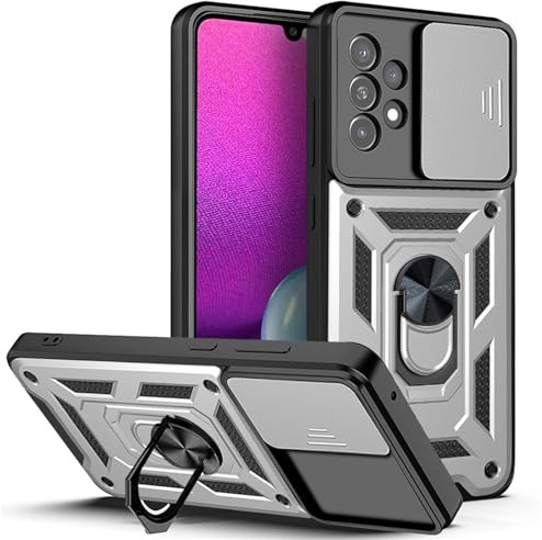 betterfon Handyhülle für Samsung Galaxy A53 5G | Stoßfest & Kratzfest | Mit Kameraschutz, Anti-Fingerabdruck & robustem Panzerschutz-Design | Silber