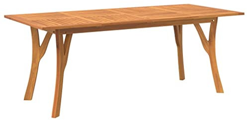 vidaXL Gartentisch, Garten Esstisch Lattenrost-Tischplatte, Holztisch für Outdoor, Terrassentisch Gartenmöbel, 200x90x75cm Massivholz Akazie