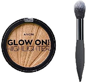 Blush set consists of Glow on! Highlighter - Golden Glow – 12.5g and Blush Brush - 17.5cms long by Avon