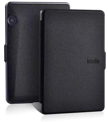 Custodia per Kindle Voyage 2014 Rilasciato 6 pollici (Modello n. Nm460Gz) Smart Cover Premium Classic Luce Lusso Caso Con Auto Sleep/Wake per Kindle Voyage E-book Copertura Protettiva (nero)