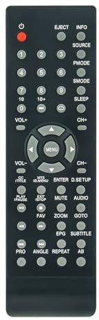 ALLIMITY Télécommande Applicable à PROSCAN DVD TV Comb RTPLDEDV3292A PLDV321300 PLDVD3213A PLDEDV3292A PLCDV3213A PLCDV3247AC PLDEDV3292 PLEDV2845A PLEDV1520AC