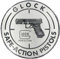 GQWJKSZ Retro-Metall-Blechschild „Gl-ock Perfection Oem Safe Action“-Blechschild für Zuhause, Höhle, Garage, Bar, Wanddekoration, Vintage-Metallschild, Durchmesser 30,5 x 30,5 cm
