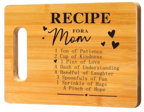 TOGETDREAM Mom Gifts - Personalised Bamboo Chopping Board for Women - Unique Mother Day &