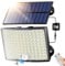 COOLNIGHT Focos Led Exterior Solares, [268LED/5Modos/7M] Luces Solares Led Exterior Jardin, 8-10H Luces Solares Jardin, Remoto IP65 Solar Lights Outdoor Luz Con Sensor de Movimiento