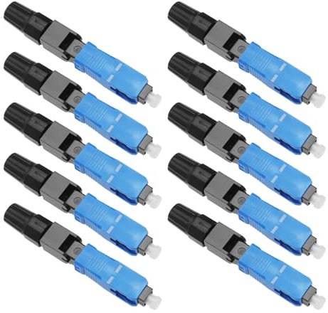 OTOTEC 10 Stück SC/UPC-Glasfaser-Stecker Optischer Schnellstecker-Adapter Glasfaser-Schnellstecker für ODF FTTH CATV Lokales Netzwerk Optisches Faserinstrument