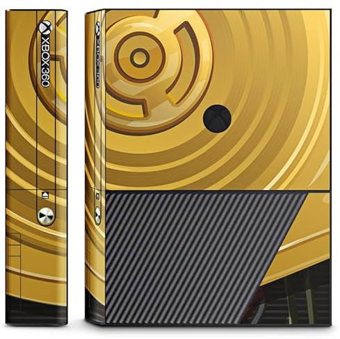 DeinDesign Autocollant Compatible avec Microsoft Xbox 360 E Sticker Film Autocollant Or C-3PO Motif Star Wars