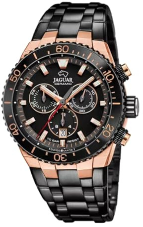 JAGUAR - Chronographen Ceramic - Quartz Uhrwerk - Gehäusedicke: 12.65 mm - Gehäusebreite: 44.8 mm - Edelstahl - 10 ATM