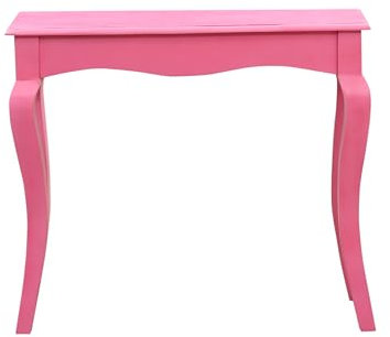 Marrakesch Vintage Konsolentisch Kommode in Rosa aus Holz 90cm breit und 30cm schmal | Stilvolle Konsole Elifo als skandinavische Möbel für Wohnzimmer, Jugendzimmer und Schlafzimmer als Schminktisch