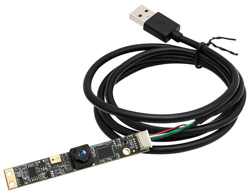 8MP USB Camera Module with 105° Wide Angle Microphone, Fixed Focus Computer Camera 4K Lightburn for Integrated Laser Recorder UVC Webcam Board Small USB Security Camera