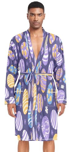 Easter Egg Herren-Bademantel, leicht, Spa-Bademantel, Osterei, XL