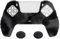 eXtremeRate PlayVital Protection Manette pour ps5 Coque,Housse Silicone avec Capuchon Joystick pour ps5 Controller Accessoire Cover Skin Antidérapante-Gris Foncé & Noir,Édition Guardian