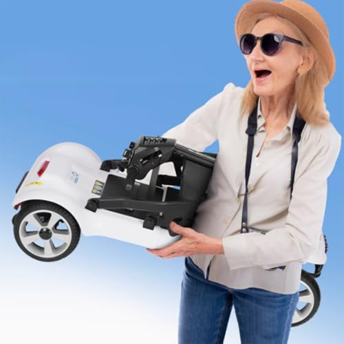 4-Rad-Mobilitätsroller,Elektrischer Mobilitätsroller Für Erwachsene Und Senioren,Zusammenklappbarer Mobilitätsroller,Mit Zwei Lithiumbatterien,Tragkraft 120 Kg A