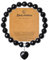 Sahoottie Obsidian Armband Damen Armband Herz Kristall Armbänder 8mm Perlenarmband Schwarz Geburtstagsgeschenk für Schwestern Freund Geliebte Mütter