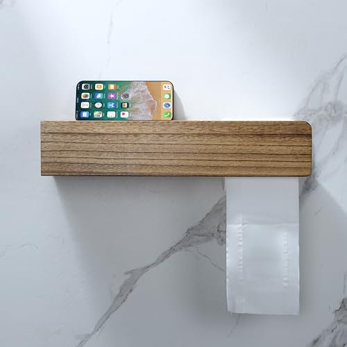 Porte-Papier hygiénique avec tiroir en Bois, Porte-Rouleau adhésif en Bois avec tiroir, Distributeur de Serviettes hygiéniques pour la Salle de Bain Décor pour Le Rangement des Serviettes hygiéniques