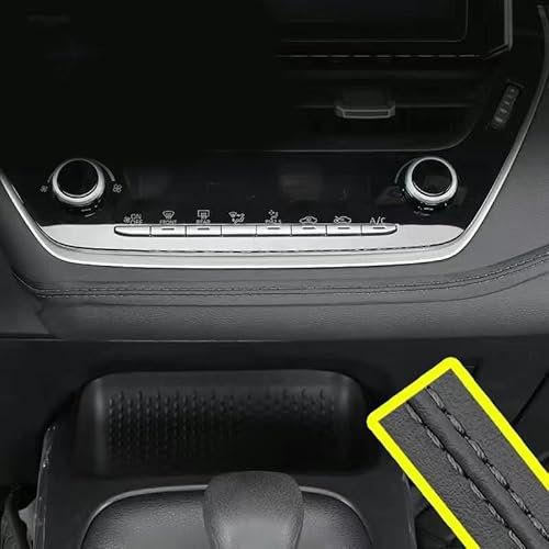 SPYKEY Auto Leisten Trim Für Toyota CH-R 2016-2020,Auto Selbst-Klebe Moulding Trim Auto Innen Auto Styling Dashboard PU Leder Dekoration Linie,E-Black 1m