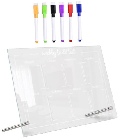 HAPINARY Acryl-memoboard Transparente Schreibtafel Für Schreibtisch Memo Board Whiteboard Büro Tafel Planertafel To-do-liste