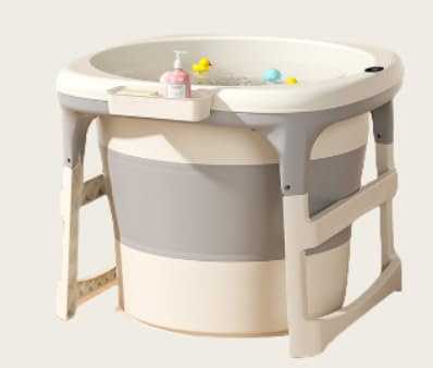 Baignoire Bébé avec Siège, Baignoire Pliable Bébé,Surélevé, pliable, sensible au toucher, Bassin de Douche Portable,Adultes et enfants