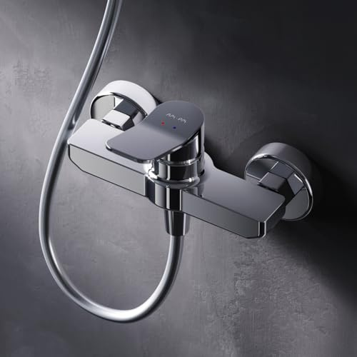 AM.PM X-Joy FXA20000 – Robinet de Douche Chromé, Mitigeur de Douche Monocommande, Robinet Salle de Bain Design, Installation Facile (Standard)