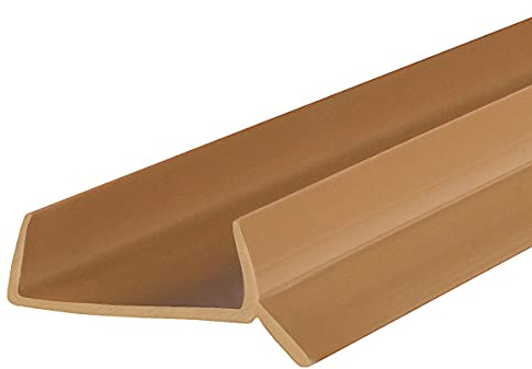 STEIGNER Küchenleiste Abdichtungsprofil für Küchensockel 15mm / 16mm / 17mm, 2m Dichtprofil Braun