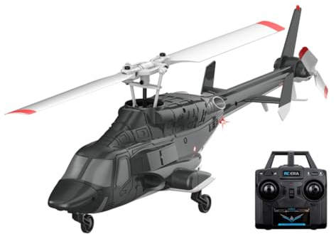 ToysWeltX A61 1/52 Air-Wolf 2,4 GHz 4-Kanal-Mini-RC-Hubschraubermodell mit einem Rotor, ohne Flybar und optischer Höhenhaltung (RTF)