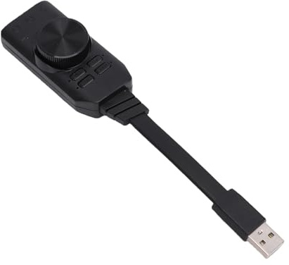 Yechiry USB-Soundkarte 7.1 Surround Sound-Adapter, Externer Stereo-Audio-Klinkenkonverter mit Lautstärkeregler und Mikrofon-Stummschaltung, Plug & Play-Soundkarte für PC und Laptop