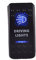 E Support Wippschalter, 12 V, 20 A, 24 V, 10 A, Blau, LED, beleuchtet, Leiste, Schalter am Armaturenbrett, 5-polig, Driving Light