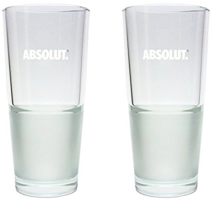 Absolut Vodka 2X Longdrink Glas 2/4cl