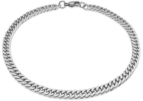 SoulCats Armband Edelstahl Königskette Armkette, Farbe: Silber, Stärke: 4 mm