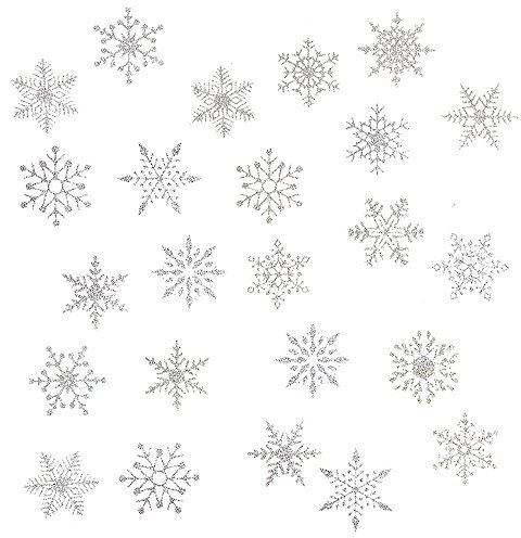 Oblique Unique® Schneeflocken Schnee Sticker für weihnachtliche Dekoration - Weinachten Deko