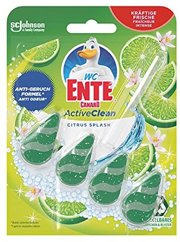 WC-Ente Active Clean WC Duftspüler-Einhänger, WC Reiniger, Citrus Splash-Duft, 38,6 g