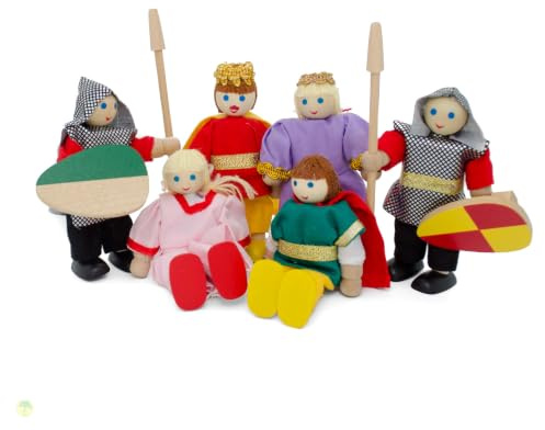Biegepuppenset 6 Stück Burgleute